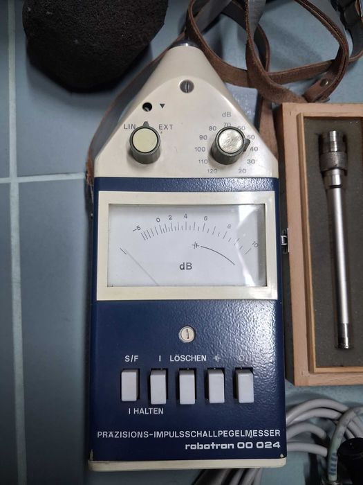 Sonometru profesional Robotron 00 024 DDR-Set complet colectie -Rar"
