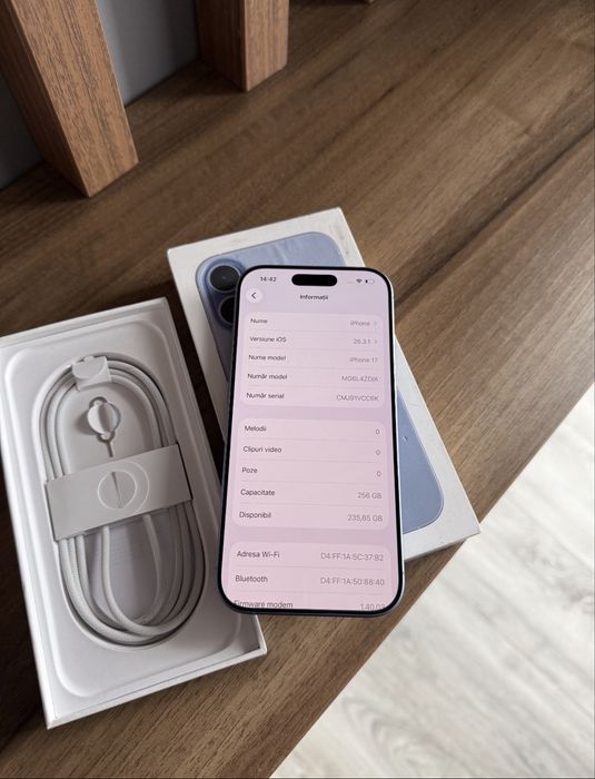 Iphone 17 256gb full box ,in garantie !!