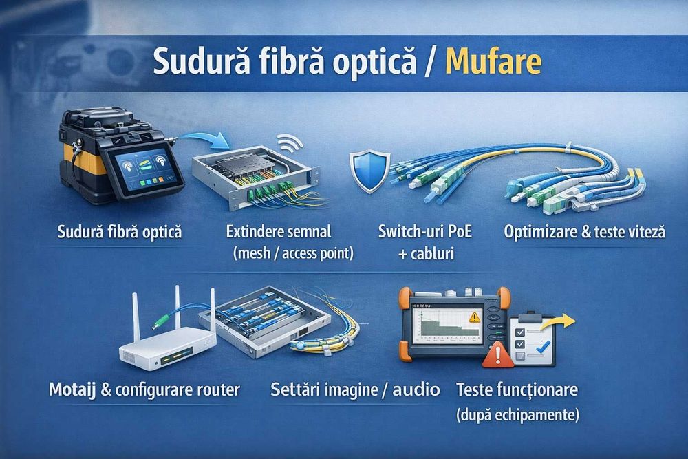 Camere , alarme, video-interfon, automatizari porți, Wi-Fi, electrică