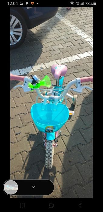 Bicicleta pentru fetite  Moni Space Tourism 14 inchi , turquoise stare buna mici zgarieturi