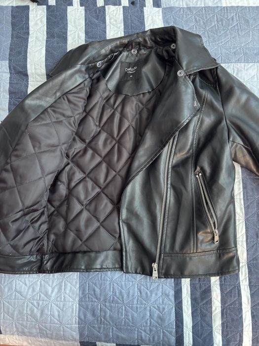 Кожаная куртку с утеплителем
