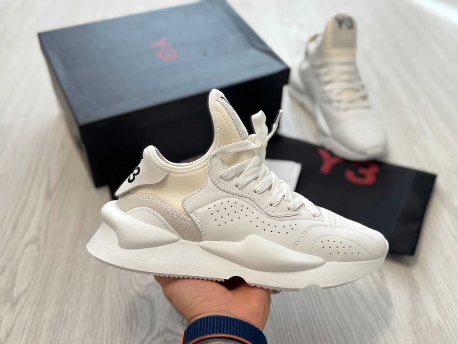 Adidasi Y-3, Kaiwa - White Premium din Piele NOI Yohji Yamamoto Y3