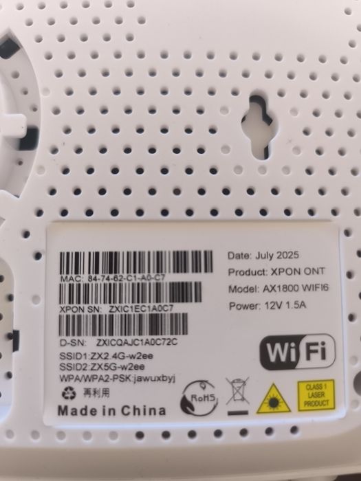 XPON. GPON.   ONU.  Модем роутер WI FI  6. Гарантия. 6 месяц. 1Gb. Lan