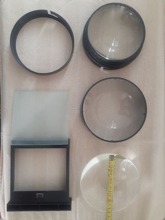 Трехлинзовый оптический конденсор с матовым стеклом