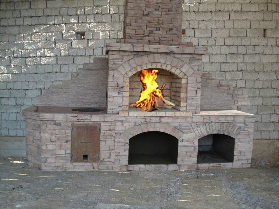 Летние кухни. Очаги. Печи