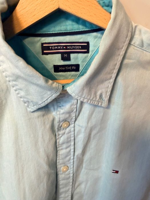 Мъжка риза с дълъг ръкав Tommy Hilfiger р-р M - цвят бледо син - носена много малко