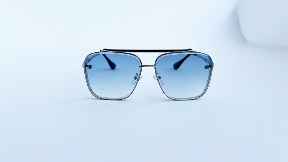 Ochelari de soare Dita Mach Six - Rama argintie Lentile albastre