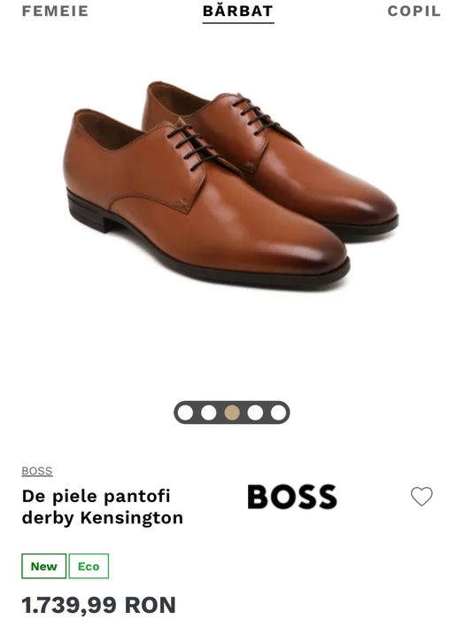 Pantofi BOSS Kensington Derby – Bej, mărimea 41