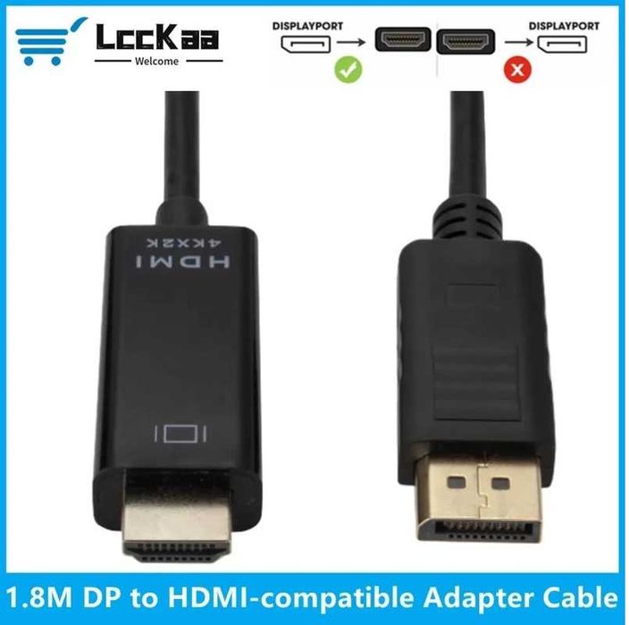 Кабель - адаптер DP to HDMI 4К, 8К.  3м