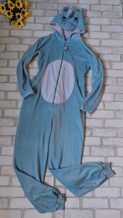 Кигуруми пижама махровая единорог Love to lounge