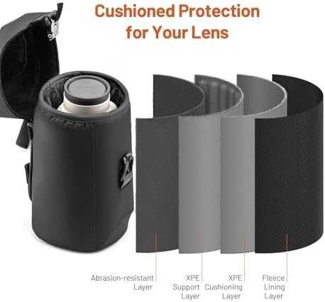 Чанта Калъф за обектив DSLR с магнитно закопчаване омекотена подплата