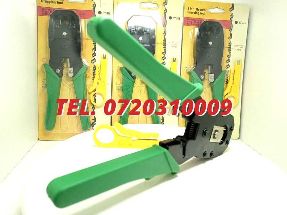 Dispozitiv De Sertizare Modular 3 in 1 Rj45 Rj11 Cat5e Cat6