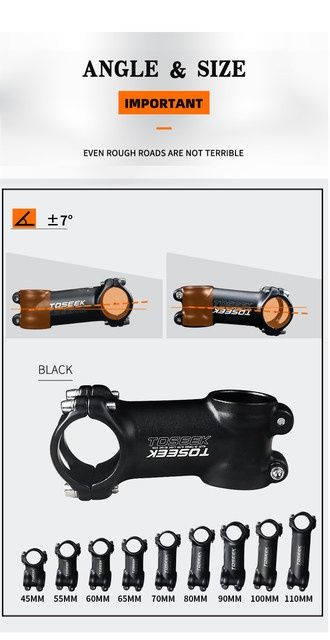 Pipa TOSEEK aluminiu bicicletă reversibilă +- 7 garde ulatrausoară mtb