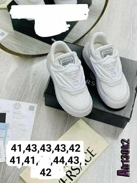 Adidași versace alb negru