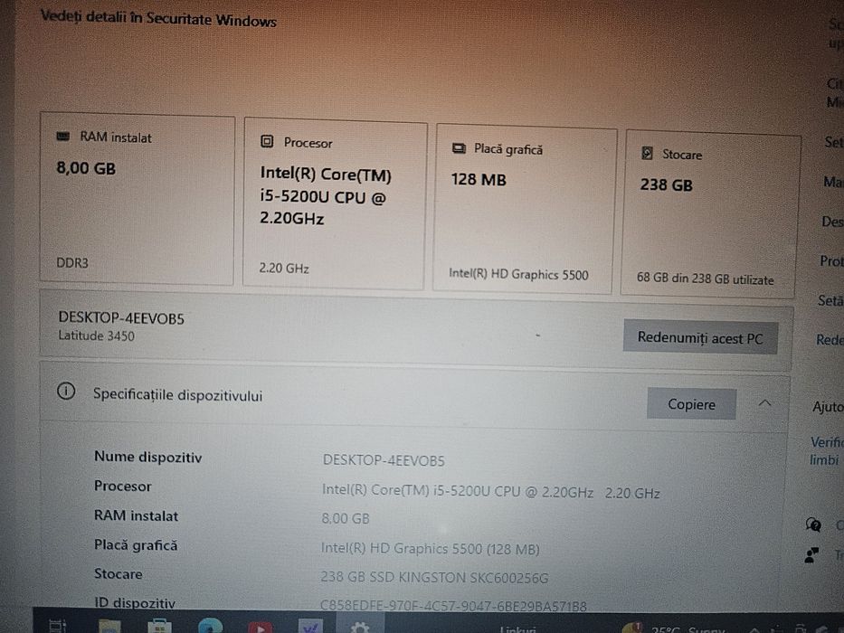 Laptop Dell Latitude 3450 – i5, 8GB RAM, SSD 240GB