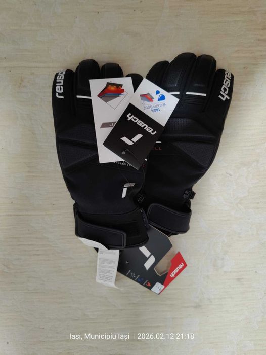 Mănuși de schi Reusch Thunder R-Tex XT black white,(Super Oferta).