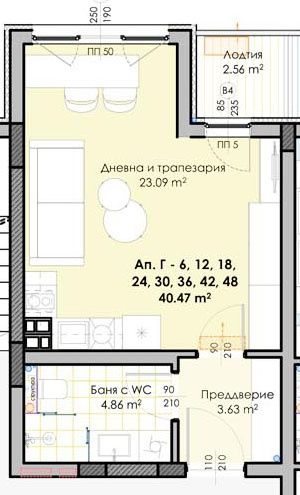 Едностаен,48 кв.м., град Пловдив,кв. Кършияка