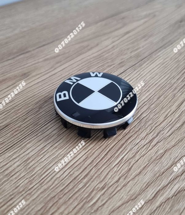 Капачки за джанти BMW 56мм черно бели G серия комплект 4бр