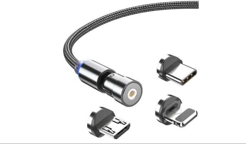 Cablu magnetic de incarcare rapida USB 3.0 tip C, telefon 3 in 1