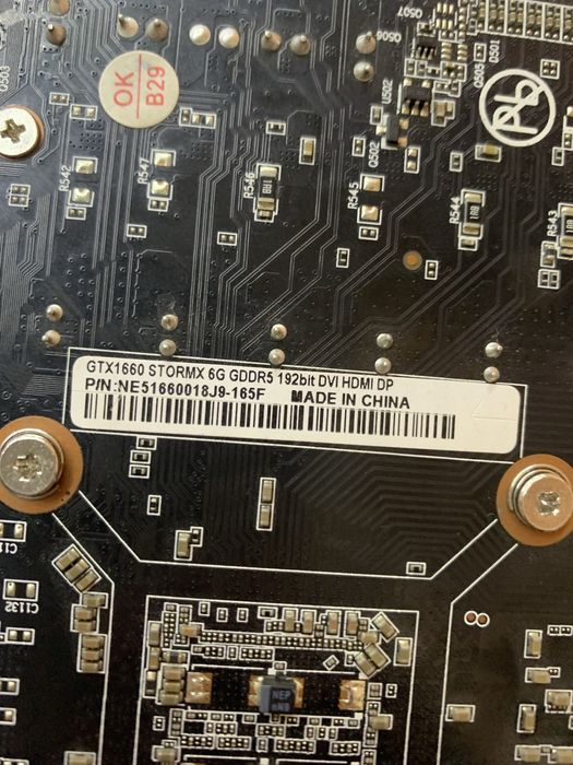 Видеокарта  gtx 1660 6гб