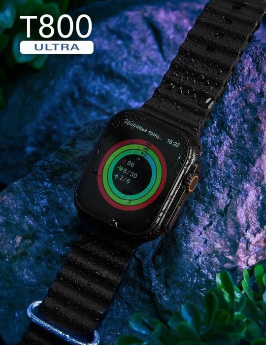 T800 ULTRA Умные часы - с пульсометром, до 5 дней работы, черный
Фун