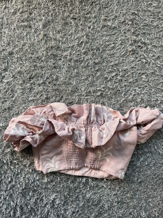 Розов топ с шарка ZARA