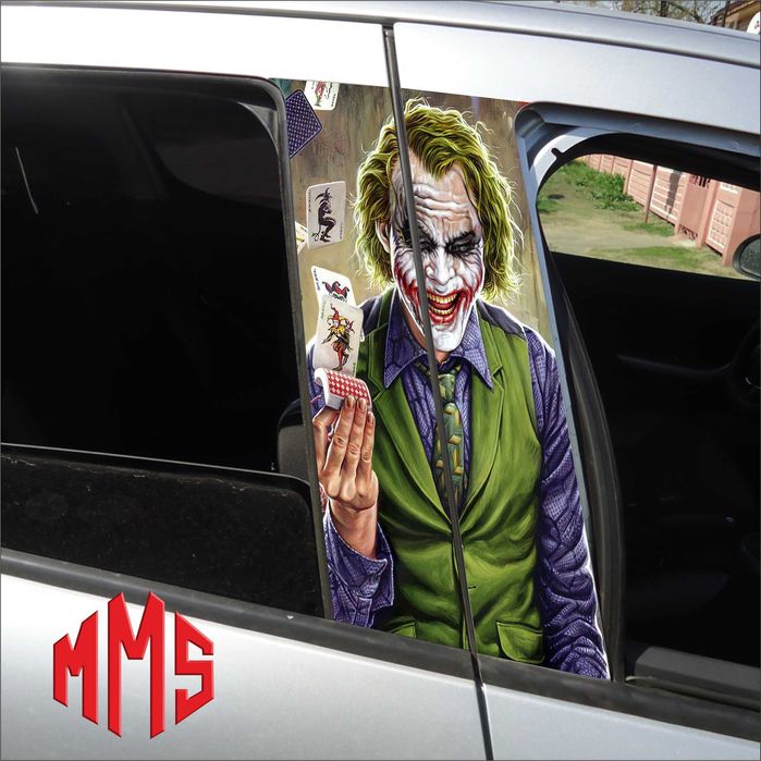 Автомобилни Стикери Жокер за Колонката на Автомобила