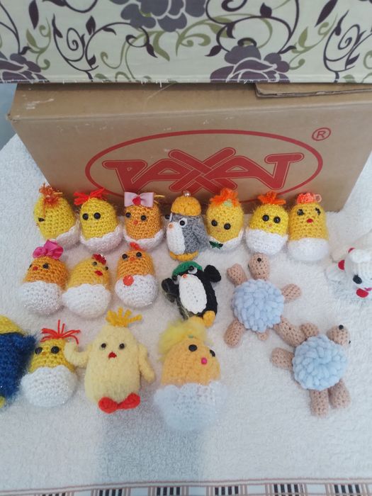 Игрушки вязаные-погремушки