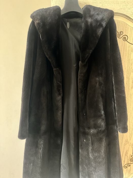 Шуба норковая Блэкглама размер 46 48