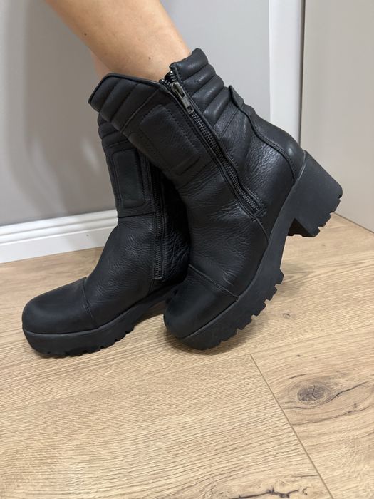 Черни кожени боти Firnarina