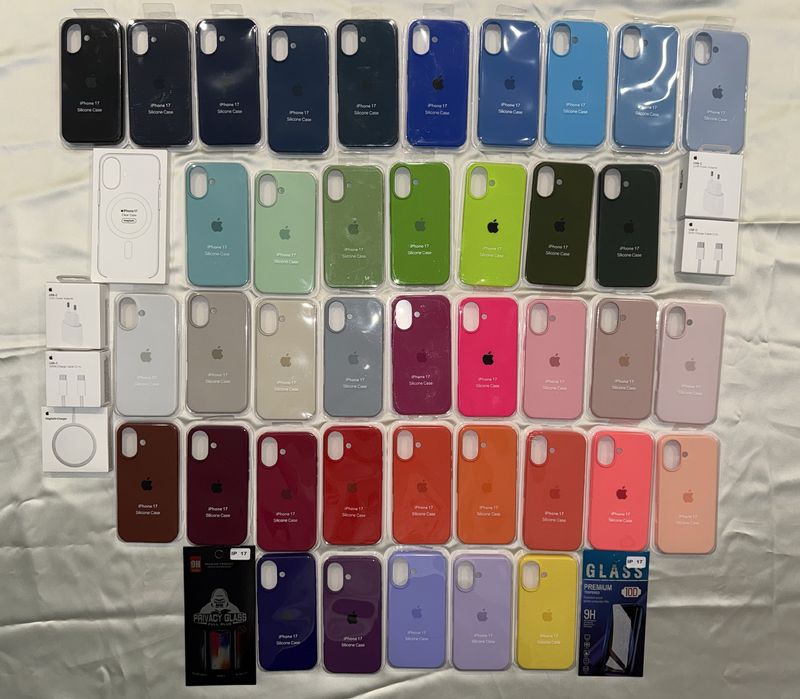 Husa silicon catifea iPhone Air 17 Pro 17 Pro Max logo apple