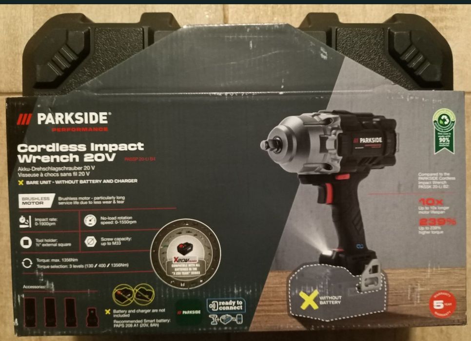 Parkside B4  performance 1898Nm pistol nou roti 20V cu impact percutie