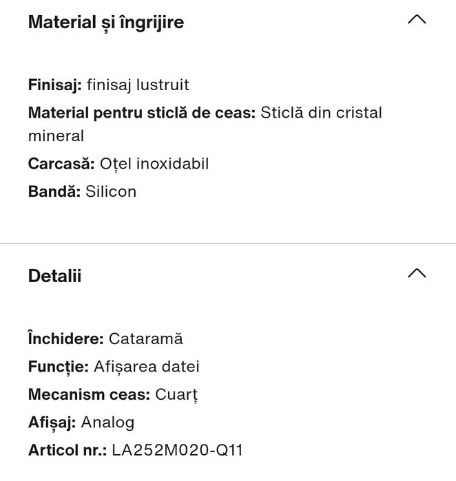 Vând ceas analogic original Lacoste