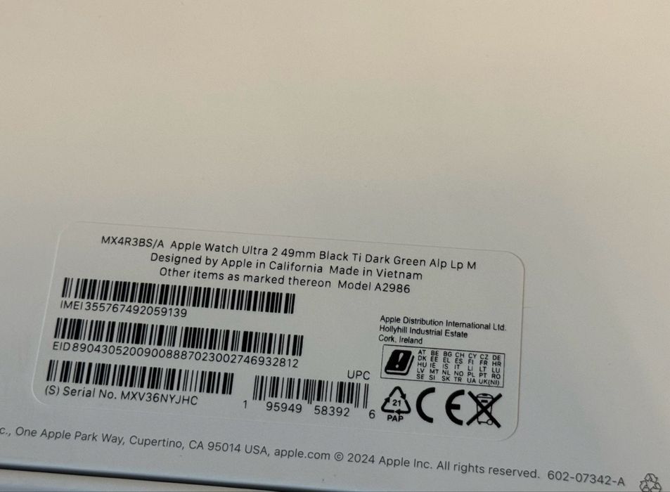 ЗАПЕЧАТАН 49mm Apple watch ULTRA 2 CEL Гаранция A1 2027г. Black