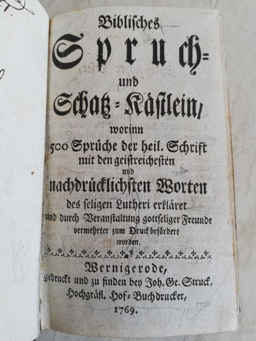Немски библейски притчи и поговорки Мартин Лутер 1769г