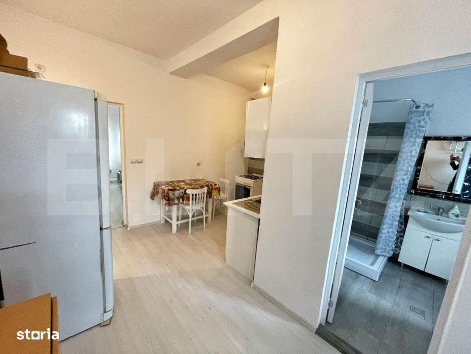 Garsoniera 40mp, curte proprie, centrala termica, zona Popoveni