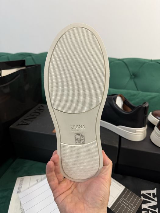 Adidasi Zegna piele naturala 100% Full Box Premium colectie noua