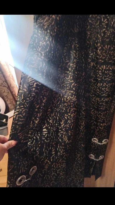 Palton dama lung din  piele naturala superba animal print