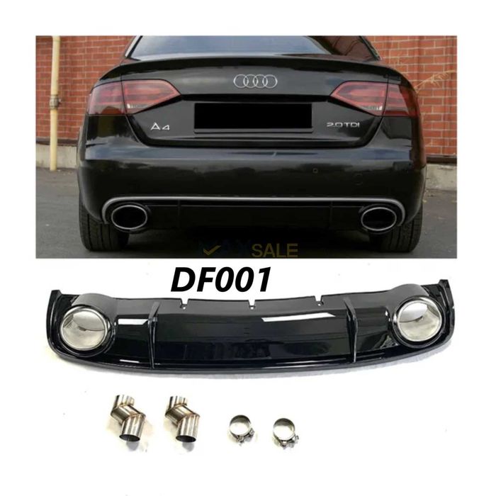 Дифузьор на задната броня на Audi A4 B8 / B8.5 Facelift седан RS4