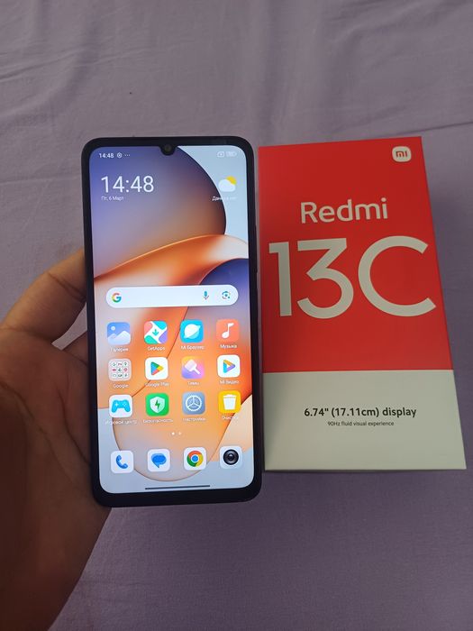 Xiaomi Redmi 13C 8/128GB Karobka Igravoy Holati Yaxshi Zor Otlichni