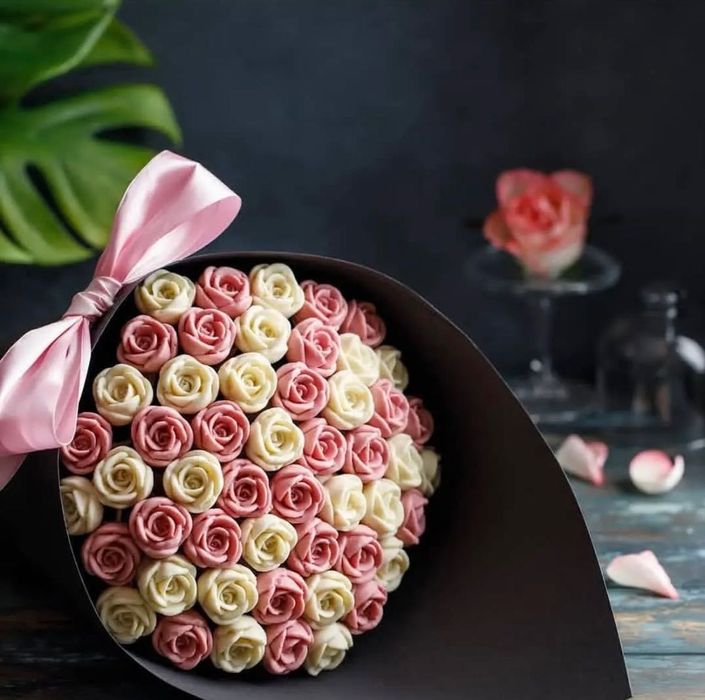 Цветы из шоколада