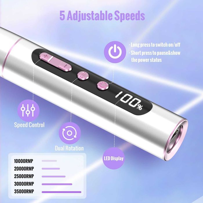 Комплект за маникюр и педикюр с 5 скорости  13 в 1 	Denabuty