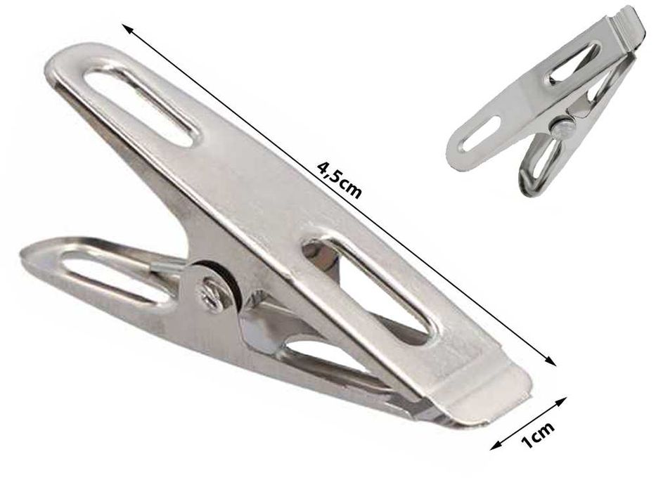 Set de 20 cleme metalice puternice carlige de rufe inox pentru uscator