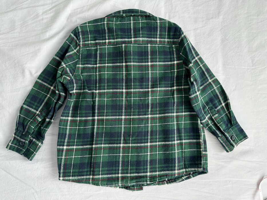 Set pantaloni catifea reiata si camasa flanel carouri, 110 cm, 4-5 ani