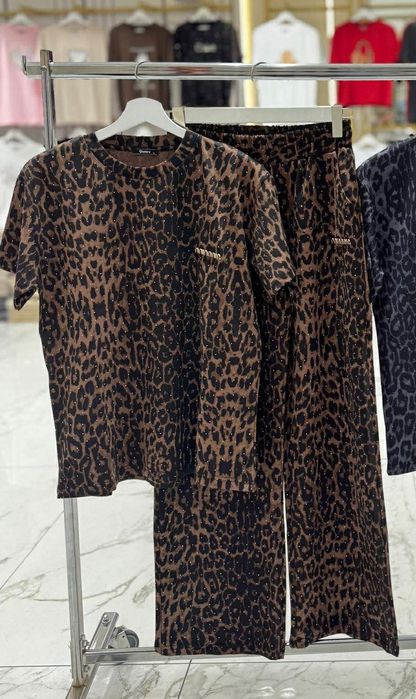 Дамски сет с леопардов принт