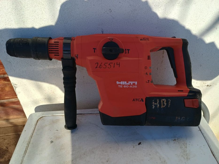 Rotopercutor hilti  te60 a 36 an 09/2022 + baterie 9 amperi