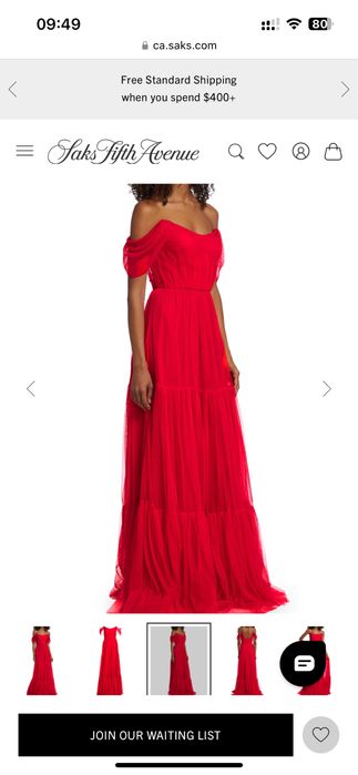 Rochie ocazie rosie marime S - Vera Wang !