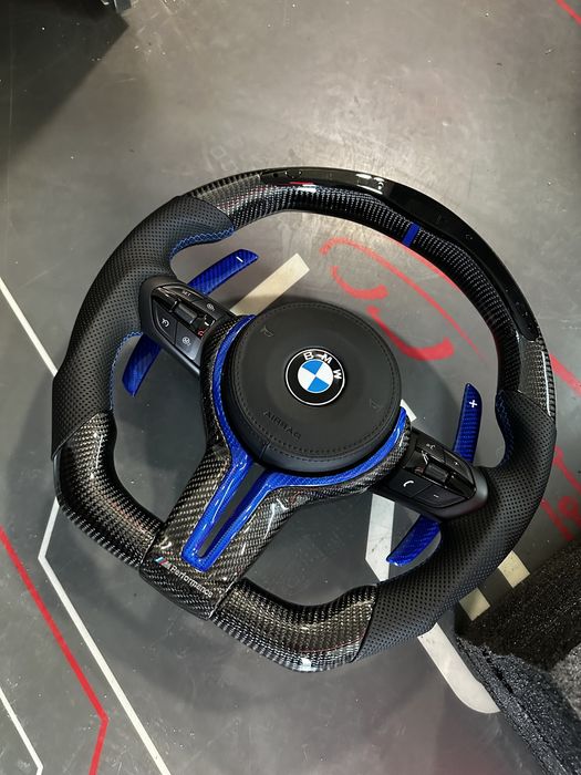 Volan BMW M CARBON / LED / Vibratii / Incalzire / DISTRONIC! SERIA F/E