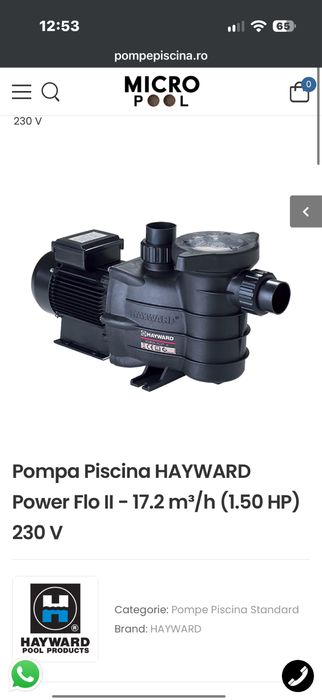 Pompa recirculare piscina