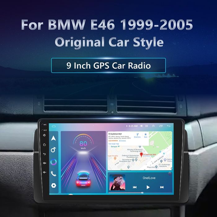 Navigatie BMW E46 (1998-2005) cu Android 13, 4GB 64 GB ecra